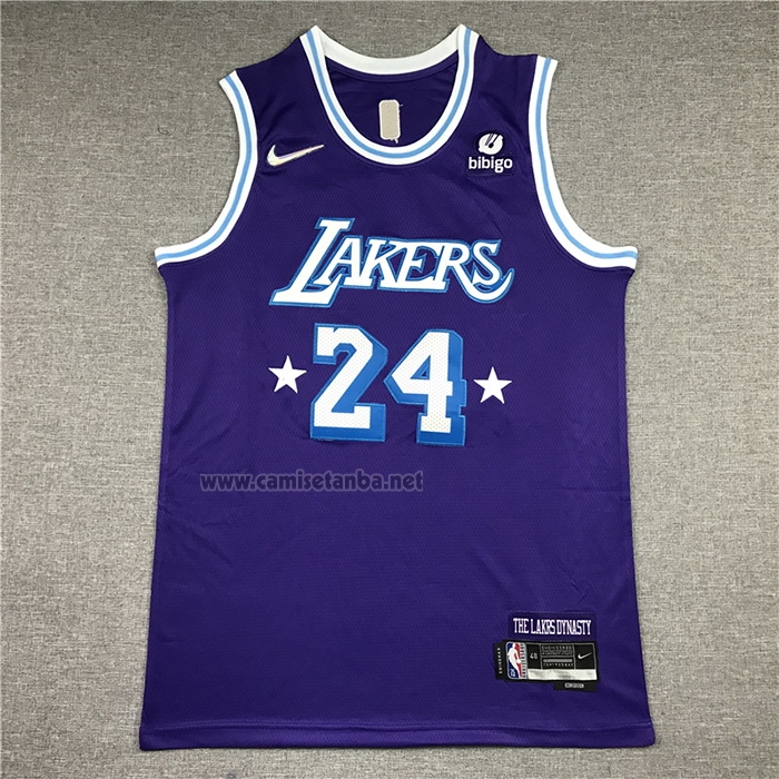Camiseta Los Angeles Lakers Kobe Bryant #24 Ciudad Edition 2021-22 Violeta